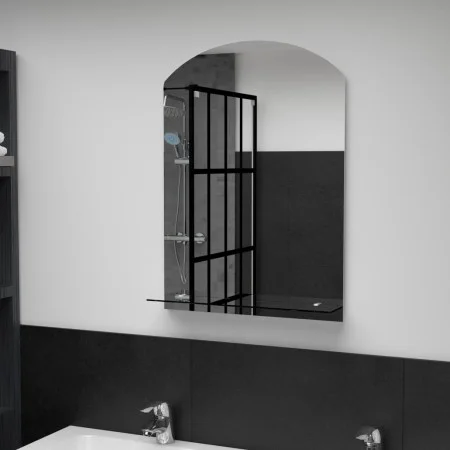 Wall mirror with tempered glass shelf 50x70 cm by , Mirrors - Ref: Foro24-249432, Price: 40,98 €, Discount: %