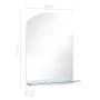 Wandspiegel mit Ablage aus gehärtetem Glas 50x70 cm von , Spiegel - Ref: Foro24-249432, Preis: 40,98 €, Rabatt: %