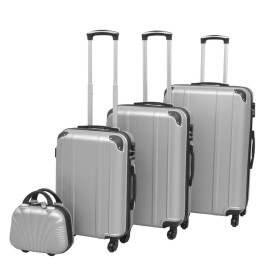 Juego de maletas rígidas cuatro unidades plata de vidaXL, Maletas - Ref: Foro24-91196, Precio: 143,66 €, Descuento: %