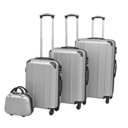 Set of rigid suitcases four silver units by vidaXL, Suitcases - Ref: Foro24-91196, Price: 146,11 €, Discount: %