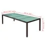 Garten-Essgruppe 11-teilig und braune Kissen aus synthetischem Rattan von vidaXL, Gartensets - Ref: Foro24-42569, Preis: 857,...
