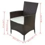 Garten-Essgruppe 11-teilig und braune Kissen aus synthetischem Rattan von vidaXL, Gartensets - Ref: Foro24-42569, Preis: 857,...