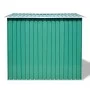 Caseta de jardín de metal 257x205x178 cm verde de vidaXL, Cobertizos - Ref: Foro24-42910, Precio: 324,76 €, Descuento: %