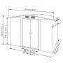 Caseta de jardín de metal 257x205x178 cm verde de vidaXL, Cobertizos - Ref: Foro24-42910, Precio: 324,76 €, Descuento: %