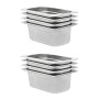 Gastronorm-Tabletts 8 Einheiten GN 1/4 100 mm Edelstahl von , Eimer für Dampftische - Ref: Foro24-50902, Preis: 75,09 €, Raba...