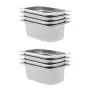 Gastronorm-Tabletts 8 Einheiten GN 1/4 100 mm Edelstahl von , Eimer für Dampftische - Ref: Foro24-50902, Preis: 64,72 €, Raba...