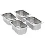 Gastronorm trays 8 units GN 1/4 100 mm stainless steel by , Buckets for steam tables - Ref: Foro24-50902, Price: 64,72 €, Dis...