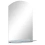 Wall mirror with tempered glass shelf 40x60 cm by , Mirrors - Ref: Foro24-249431, Price: 35,02 €, Discount: %