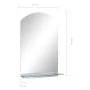 Wall mirror with tempered glass shelf 40x60 cm by , Mirrors - Ref: Foro24-249431, Price: 35,02 €, Discount: %