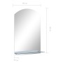 Wandspiegel mit Ablage aus gehärtetem Glas 40x60 cm von , Spiegel - Ref: Foro24-249431, Preis: 36,51 €, Rabatt: %