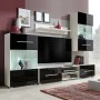 Juego de muebles de salón 5 piezas con iluminación LED negro de vidaXL, Muebles TV - Ref: Foro24-243864, Precio: 393,54 €, De...