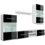 5-teiliges Wohnzimmermöbel-Set mit schwarzer LED-Beleuchtung von vidaXL, TV-Möbel - Ref: Foro24-243864, Preis: 386,81 €, Raba...