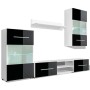 Juego de muebles de salón 5 piezas con iluminación LED negro de vidaXL, Muebles TV - Ref: Foro24-243864, Precio: 393,54 €, De...