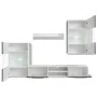5-teiliges Wohnzimmermöbel-Set mit schwarzer LED-Beleuchtung von vidaXL, TV-Möbel - Ref: Foro24-243864, Preis: 386,81 €, Raba...