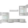 Juego de muebles de salón 5 piezas con iluminación LED negro de vidaXL, Muebles TV - Ref: Foro24-243864, Precio: 393,54 €, De...