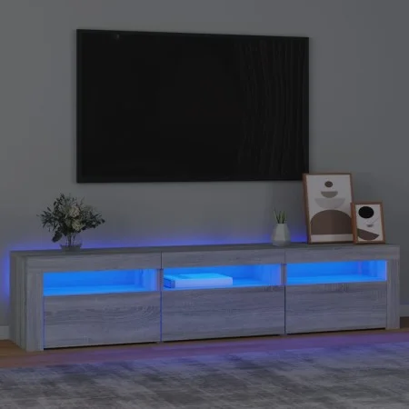 TV-Möbel mit grauen Sonoma-LED-Leuchten 180x35x40 cm von , TV-Möbel - Ref: Foro24-3152760, Preis: 131,09 €, Rabatt: %