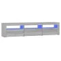 Mueble de TV con luces LED gris Sonoma 180x35x40 cm de , Muebles TV - Ref: Foro24-3152760, Precio: 131,09 €, Descuento: %