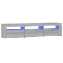 TV-Möbel mit grauen Sonoma-LED-Leuchten 180x35x40 cm von , TV-Möbel - Ref: Foro24-3152760, Preis: 131,16 €, Rabatt: %