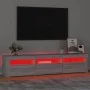 Mueble de TV con luces LED gris Sonoma 180x35x40 cm de , Muebles TV - Ref: Foro24-3152760, Precio: 131,09 €, Descuento: %