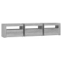 Mueble de TV con luces LED gris Sonoma 180x35x40 cm de , Muebles TV - Ref: Foro24-3152760, Precio: 135,58 €, Descuento: %