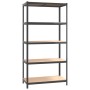 5-level shelf, 3 units, anthracite gray, made of steel and plywood by , Industrial shelving - Ref: Foro24-3154177, Price: 122...