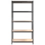 5-level shelf, 3 units, anthracite gray, made of steel and plywood by , Industrial shelving - Ref: Foro24-3154177, Price: 122...