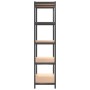 5-level shelf, 3 units, anthracite gray, made of steel and plywood by , Industrial shelving - Ref: Foro24-3154177, Price: 122...