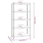5-level shelf, 3 units, anthracite gray, made of steel and plywood by , Industrial shelving - Ref: Foro24-3154177, Price: 122...