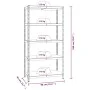 5-level shelf, 3 units, anthracite gray, made of steel and plywood by , Industrial shelving - Ref: Foro24-3154177, Price: 136...
