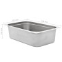 Gastronorm trays 2 units GN 1/1 150 mm stainless steel by , Buckets for steam tables - Ref: Foro24-50882, Price: 65,80 €, Dis...