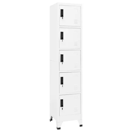 Schließfach aus weißem Stahl 38x40x180 cm von , Schließfächer und Lagerschränke - Ref: Foro24-339788, Preis: 159,57 €, Rabatt: %
