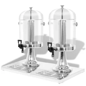 Double stainless steel juice dispenser 2 x 8 L by , Beverage dispensers - Ref: Foro24-50532, Price: 151,26 €, Discount: %