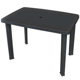 Mesa de jardín plástico gris antracita 101x68x72 cm de vidaXL, Mesas de jardín - Ref: Foro24-43594, Precio: 77,72 €, Descuent...