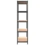 Shelving 5 levels 2 units anthracite gray steel and plywood by , Industrial shelving - Ref: Foro24-152868, Price: 91,11 €, Di...