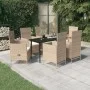 Juego de comedor de jardín de 7 piezas con cojines beige de , Conjuntos de jardín - Ref: Foro24-3099458, Precio: 773,13 €, De...
