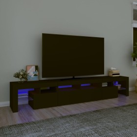 Mueble de TV con luces LED Negro 230x36,5x40 cm
