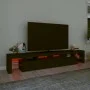 TV cabinet with LED lights Black 230x36.5x40 cm by , TV Furniture - Ref: Foro24-3152787, Price: 190,94 €, Discount: %