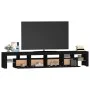 TV cabinet with LED lights Black 230x36.5x40 cm by , TV Furniture - Ref: Foro24-3152787, Price: 190,94 €, Discount: %