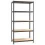 Shelving 5 levels 4 units anthracite gray steel and plywood by , Industrial shelving - Ref: Foro24-3154178, Price: 177,41 €, ...