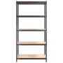 Shelving 5 levels 4 units anthracite gray steel and plywood by , Industrial shelving - Ref: Foro24-3154178, Price: 152,85 €, ...