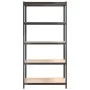 Shelving 5 levels 4 units anthracite gray steel and plywood by , Industrial shelving - Ref: Foro24-3154178, Price: 177,41 €, ...