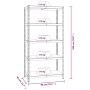 Shelving 5 levels 4 units anthracite gray steel and plywood by , Industrial shelving - Ref: Foro24-3154178, Price: 152,85 €, ...
