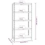 Shelving 5 levels 4 units anthracite gray steel and plywood by , Industrial shelving - Ref: Foro24-3154178, Price: 177,41 €, ...