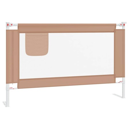 Barandilla de seguridad cama de niño gris taupe tela 120x25 cm