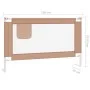 Barandilla de seguridad cama de niño gris taupe tela 120x25 cm de , Barandillas de seguridad - Ref: Foro24-10218, Precio: 46,...