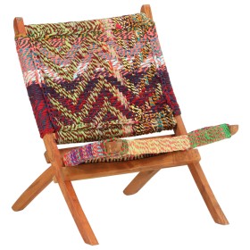 Multicolor fabric folding chindi chair by , Armchairs - Ref: Foro24-286608, Price: 188,43 €, Discount: %