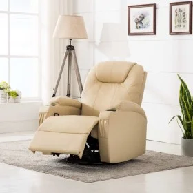Cremefarbener Schaukel-Massagesessel aus Kunstleder von , Elektrische Massagesessel - Ref: Foro24-246637, Preis: 540,40 €, Ra...