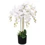 Planta de orquídea artificial con macetero blanca 75 cm de vidaXL, Flora artificial - Ref: Foro24-244425, Precio: 47,09 €, De...