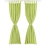 Micro-satin curtains with loops, 2 units, 140x245 cm, green. by vidaXL, Curtains and curtains - Ref: Foro24-132224, Price: 21...