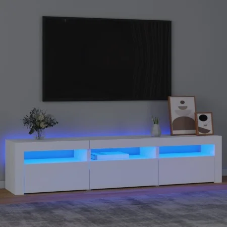 TV-Schrank mit weißen LED-Leuchten 180x35x40 cm von , TV-Möbel - Ref: Foro24-3152754, Preis: 152,79 €, Rabatt: %